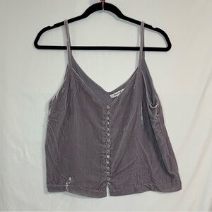 Madewell GORGEOUS Velvet Button Camisole Top